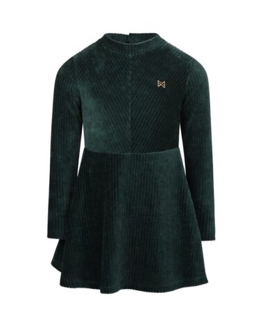 koko noko girls dress dark green velour