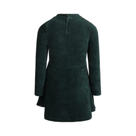 koko noko girls dress dark green velour1 koko noko girls dress dark green velour1