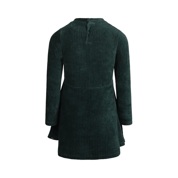 koko noko girls dress dark green velour1